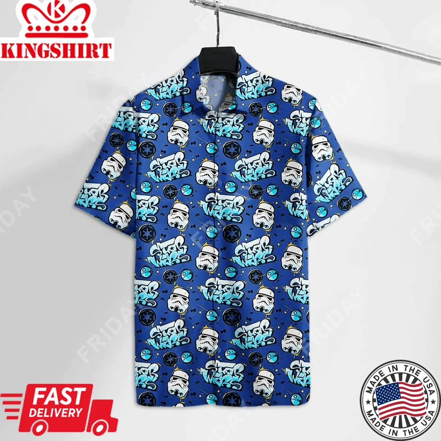 Sw Trendy Hawaiian Shirt Trooper Blue Hawaii Tshirt 2022