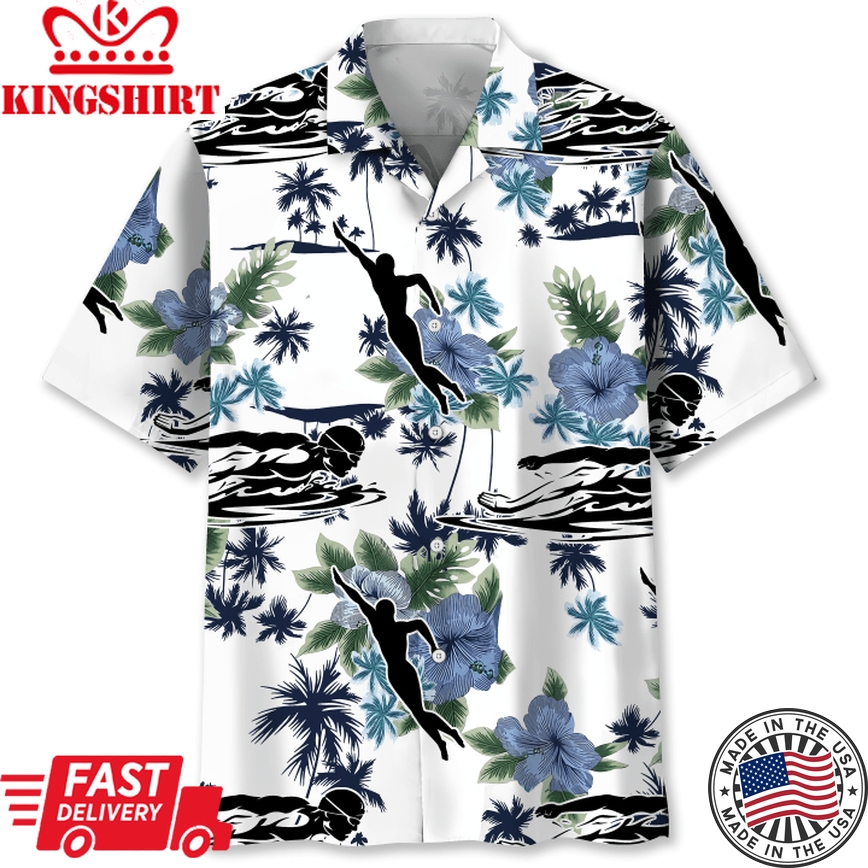 Swimming White Nature Hawaii Shirt