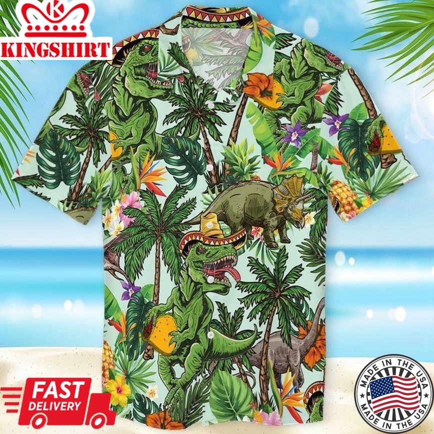 Taco T-Rex Trendy Hawaiian Shirt