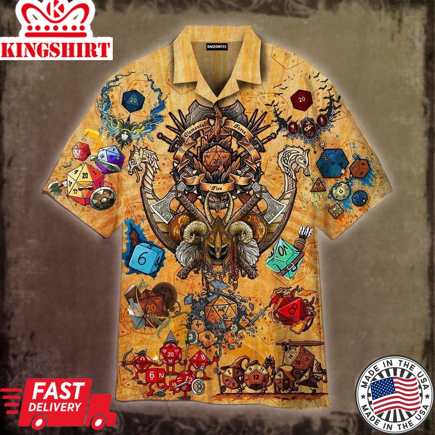 Take A Chance And Roll The Dice Dnd Trendy Hawaiian Shirt