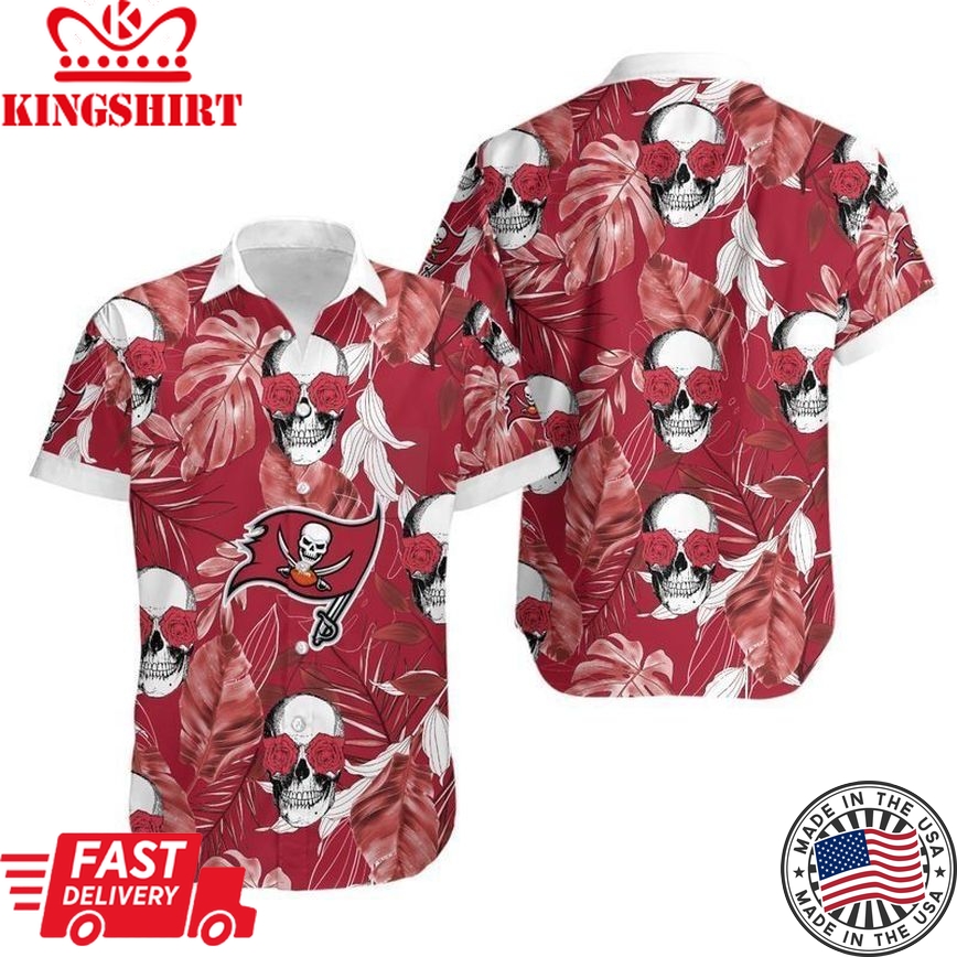 Tampa Bay Buccaneers Coconut Leaves And Skulls Hawaii Shirt And Shorts