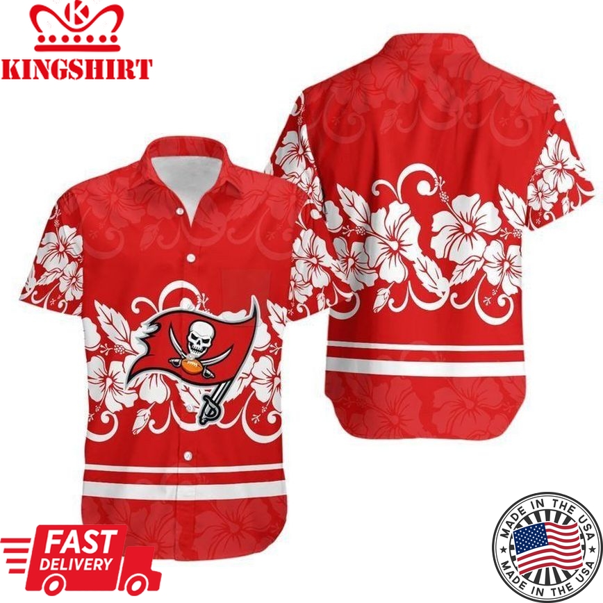 Tampa Bay Buccaneers Hibiscus Flowers Hawaii Shirt And Shorts Summer Collection