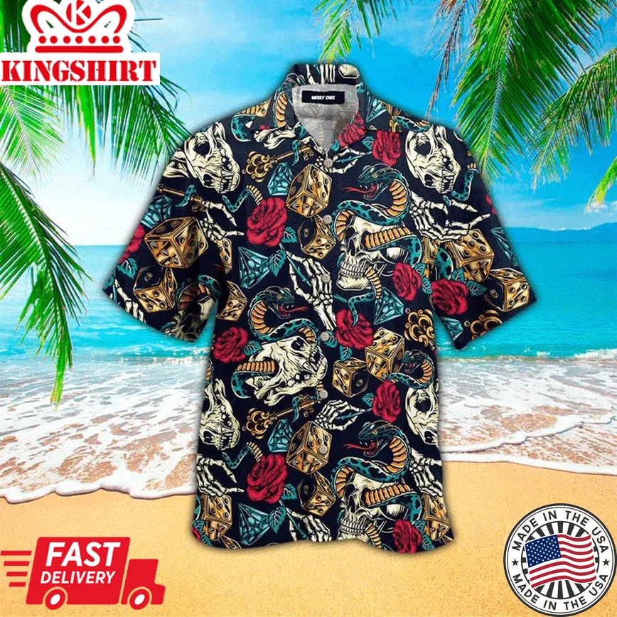 Tattoo Skull And Snake Amazing Aloha Trendy Hawaiian Shirt Summer Gifts