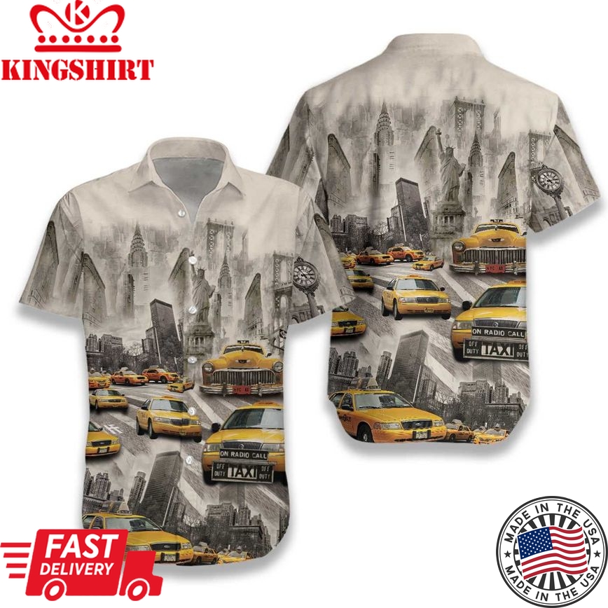 Taxicab Trendy Hawaiian Shirt