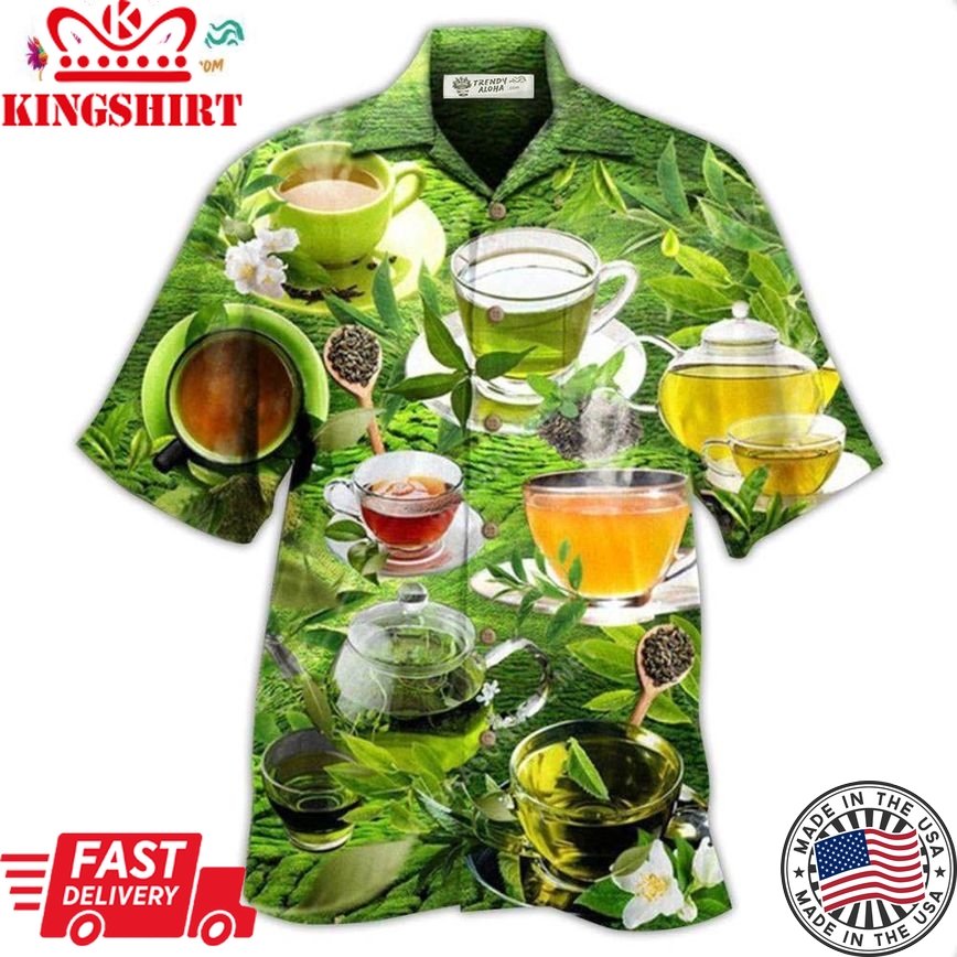 Tea Enjoy Beautiful Green Tea Hill Hawaiian Shirt