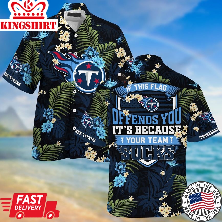 Tennessee Titans NFL Summer Hawaiian Shirt And Shorts With Tropical Patterns