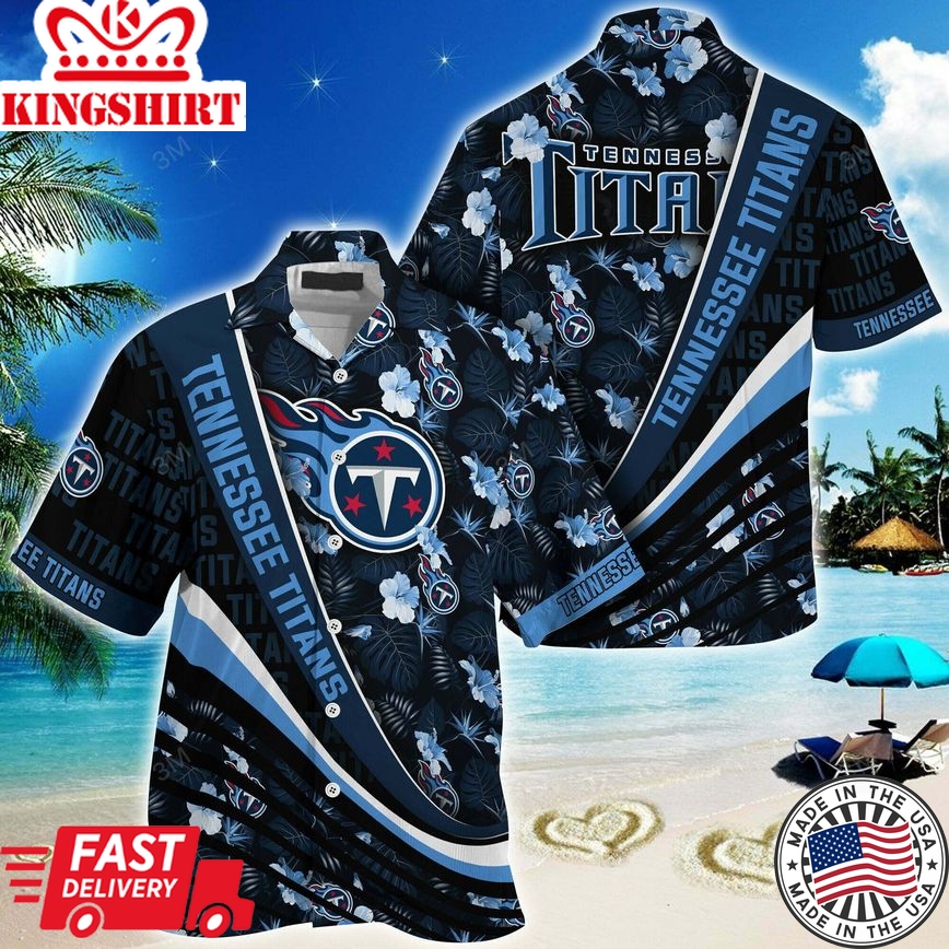 Tennessee Titans NFL Summer Hawaiian Shirt With Tropical Flower Pattern