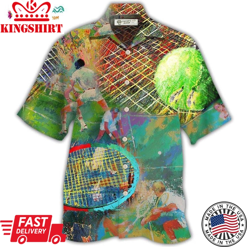 Tennis Colorful Art Style Hawaiian Shirt