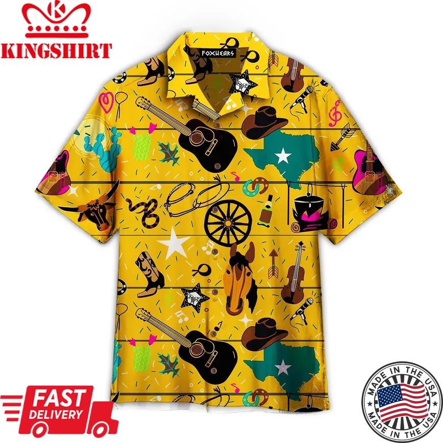 Texas Cowboy Style Trendy Hawaiian Shirt For Aloha Shirt