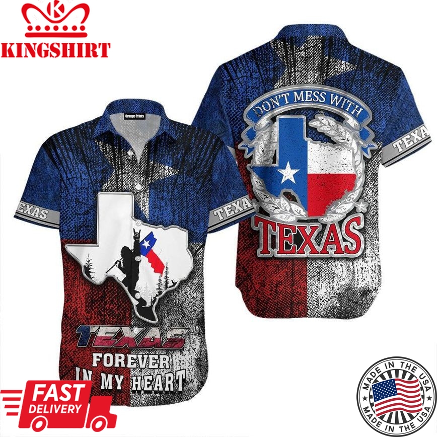 Texas Forever In My Heart Aloha Hawaiian Shirts For Men & For Women |