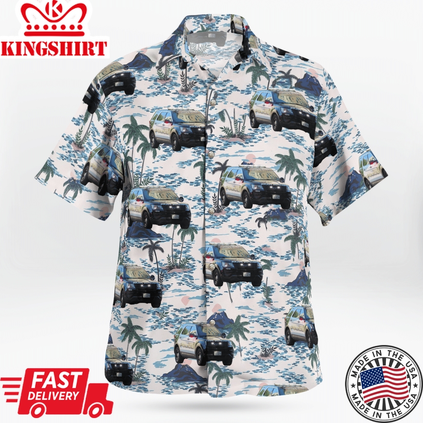 Texas Houston Police Department Ford Police Interceptor Utility Hawaiian Shirt