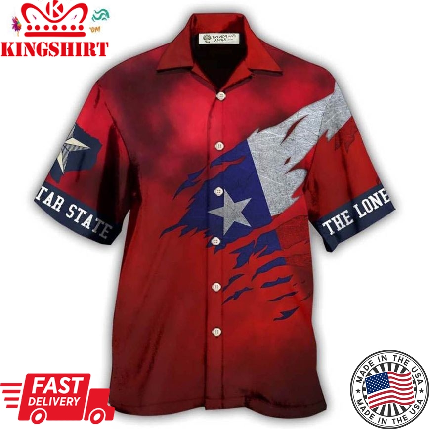 Texas Peace Life Red Style Hawaiian Shirt