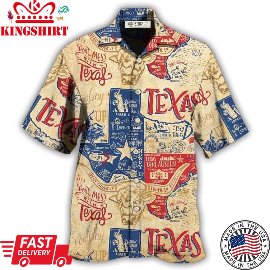 Texas Peace Life Style Don'T Mess Hawaiian Shirt