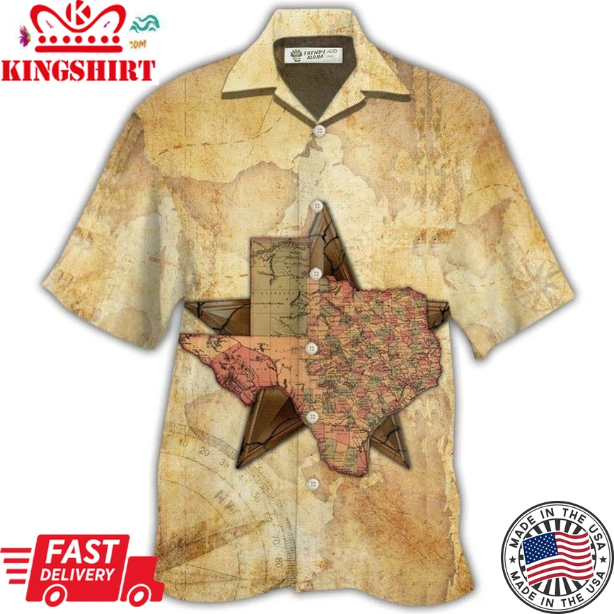 Texas Peace Life Style In Map Hawaiian Shirt