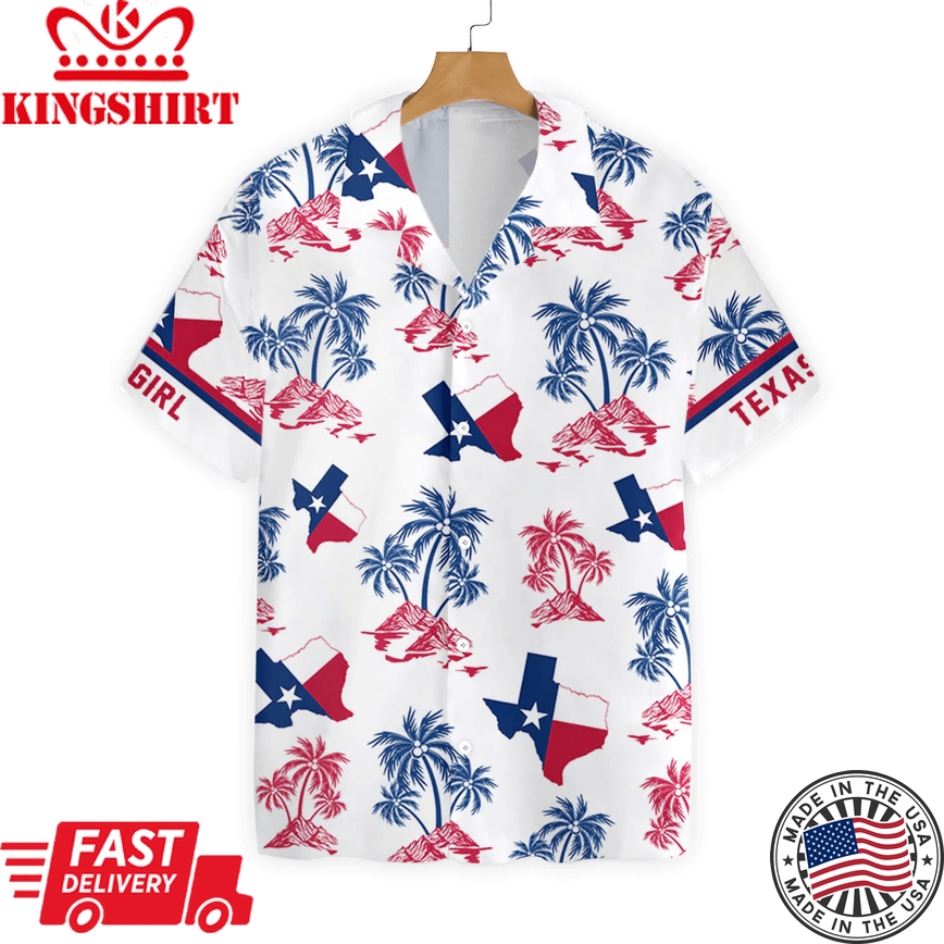 Texas Trendy Hawaiian Shirt Royal Blue Bluebonnet Longhorn, Trendy Hawaiian Shirts For Men, Women