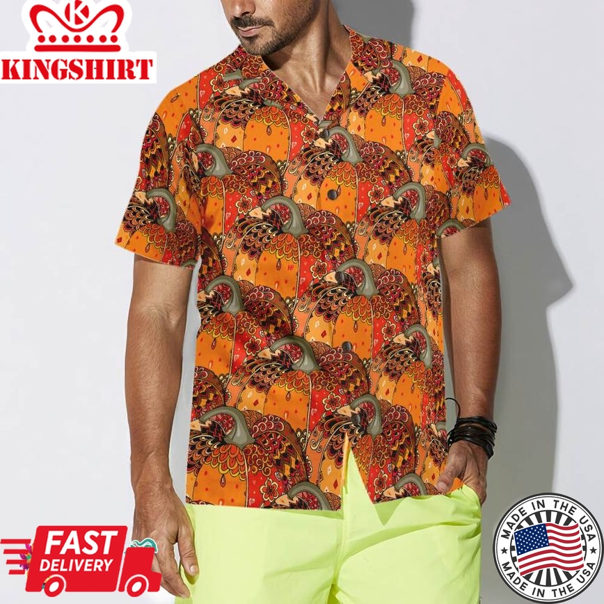 Thanksgiving Festive Pumkin Hawaiian Shirt