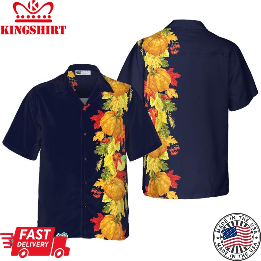 Thanksgiving Harvest Season Elements Hawaiian Shirt