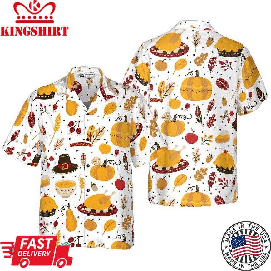 Thanksgiving Pattern Hawaiian Shirt