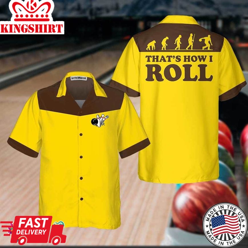 That's How I Roll Bowling Evolution Bowling Hawaiian Shirt, Best Bowling Gift For Bowling Lover