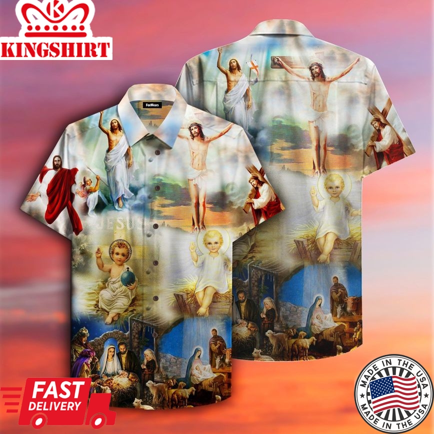 The Born Of Jesus Aloha Hawaiian Shirts For Men And Women |