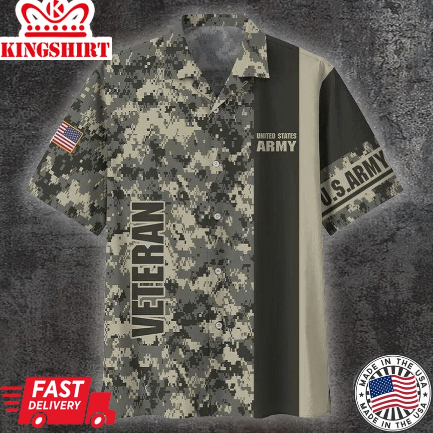 The Fallen Us Army Veteran Trendy Hawaiian Shirt