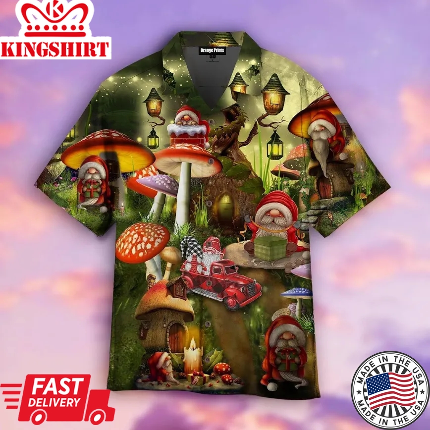 The Gift Of The Gnome Christmas Trendy Hawaiian Shirt