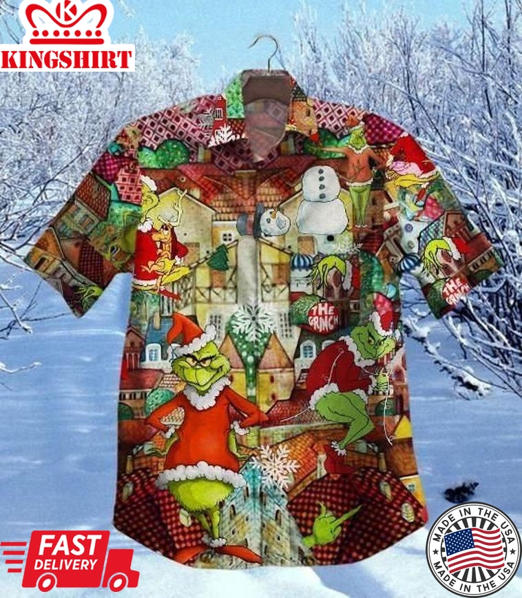 The Grinch Funny Christmas Unisex Trendy Hawaiian Shirt