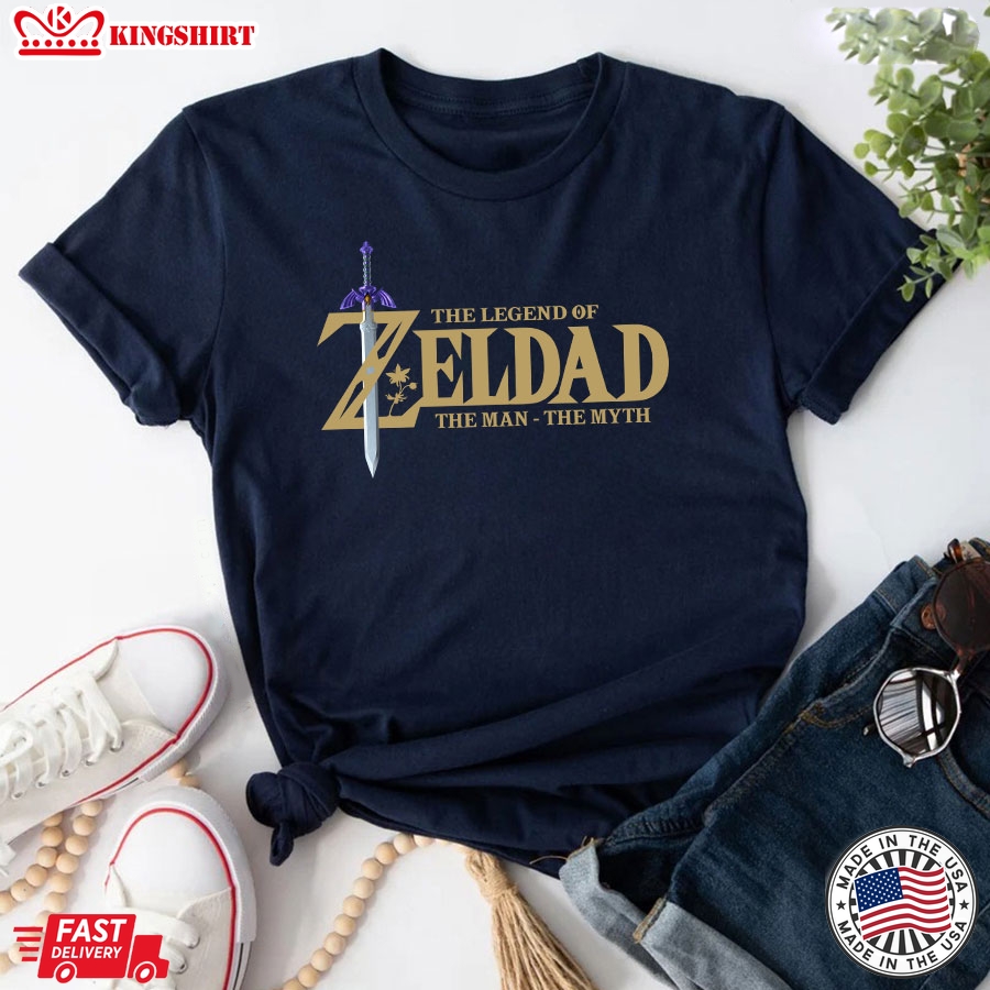 The Legend Of Zeldad The Man The Myth For Gamer T-Shirt