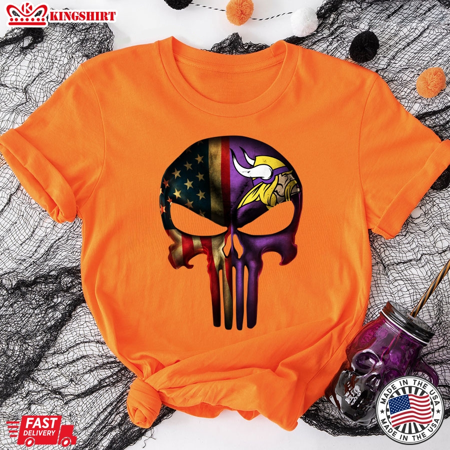 The Punisher Skull Flag Minnesota Vikings T-Shirt