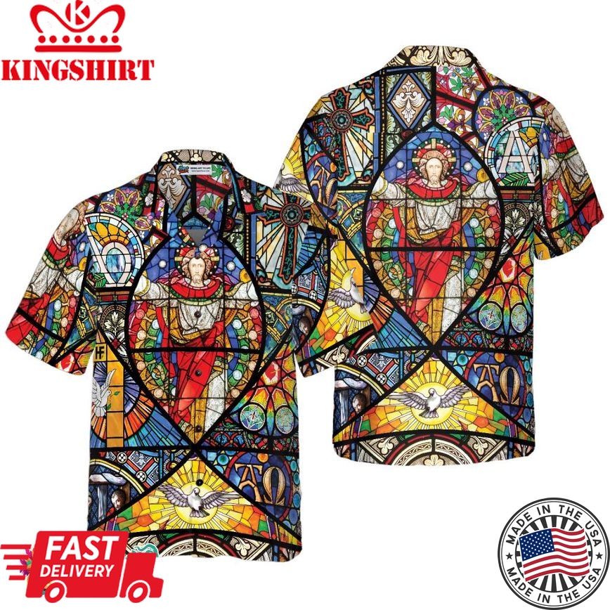 The Resurrection Of Jesus Colored Pattern Hawaiian Shirt