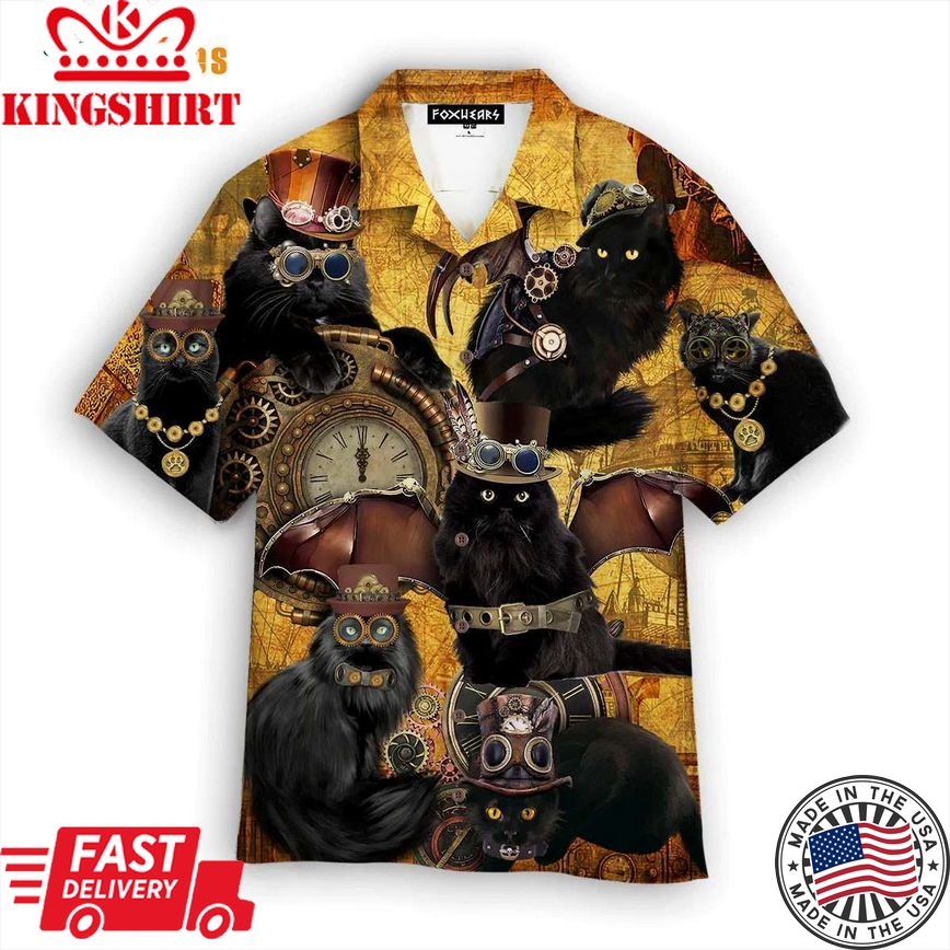 The Royal Steampunk Cat Trendy Hawaiian Shirt Perfect Gifts For Your Loved Ones