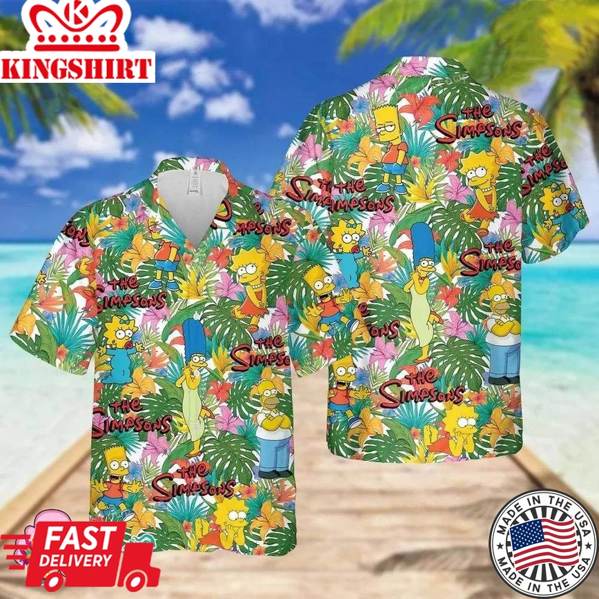 The Simpsons Hawaiian Shirt - Perfect For Your Next Family Beach Getaway