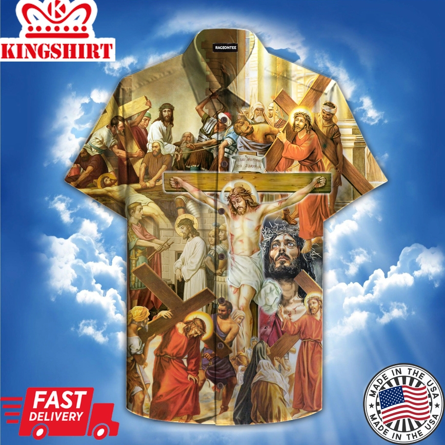 The Station Of The Cross Trendy Hawaiian Shirt