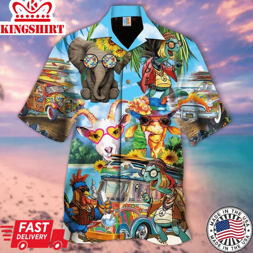 The Sun Hippie Life Trendy Hawaiian Shirt