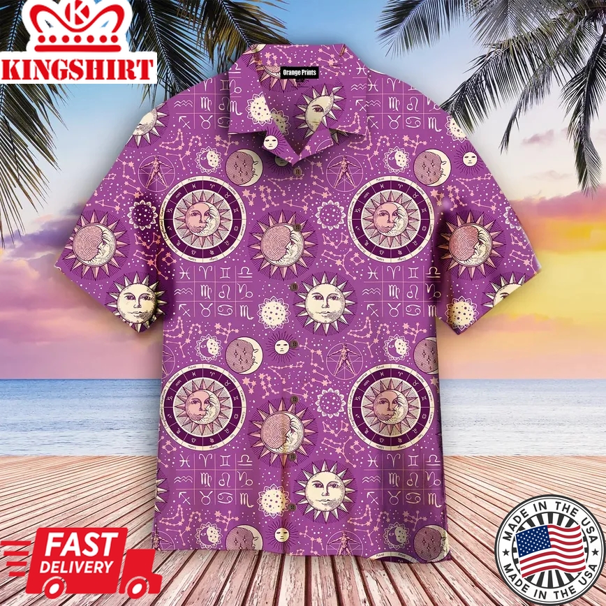 The Theme Of Zodiac And Horoscopes Trendy Hawaiian Shirt