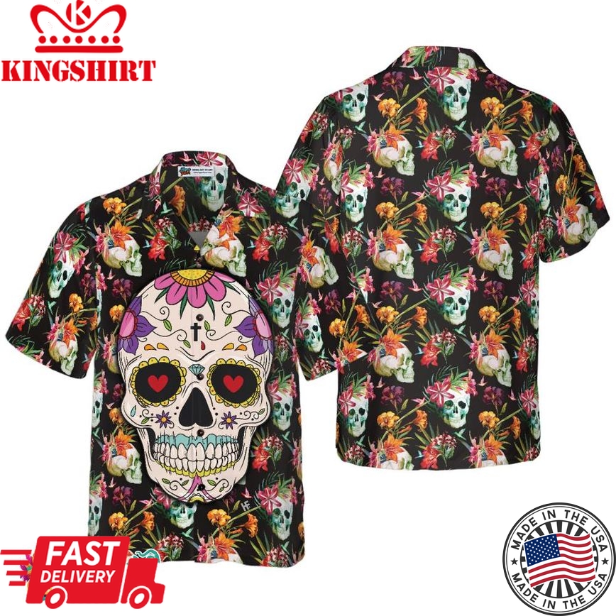 The Tropical Floral Skull Hawaiian Shirt