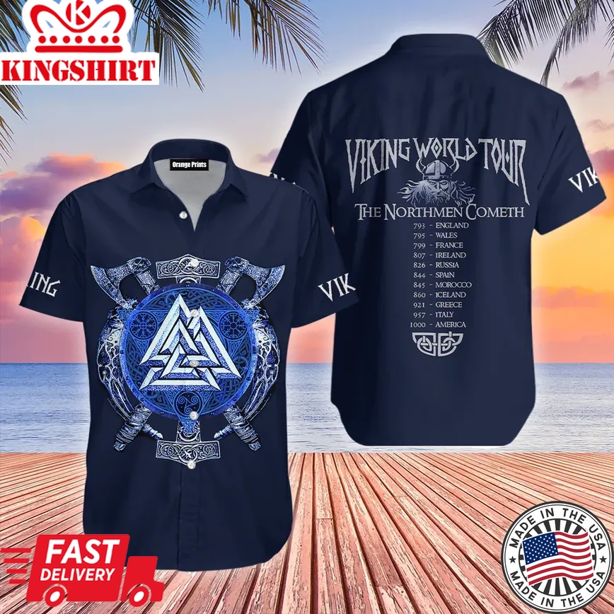 The Viking World Tour Trendy Hawaiian Shirt For