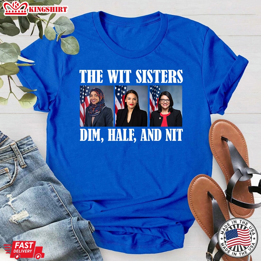 The Wit Sisters Dim Half And Nit Ilhan Omar Alexandria Ocasio-Cortez Rashida Tlaib Election 2024 T-Shirt