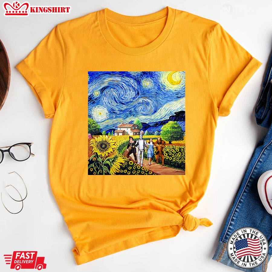 The Wizard of Oz Sunflower Garden The Starry Night T-Shirt