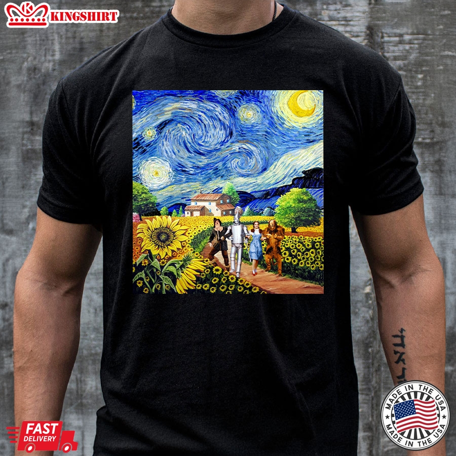 The Wizard of Oz Sunflower Garden The Starry Night T-Shirt