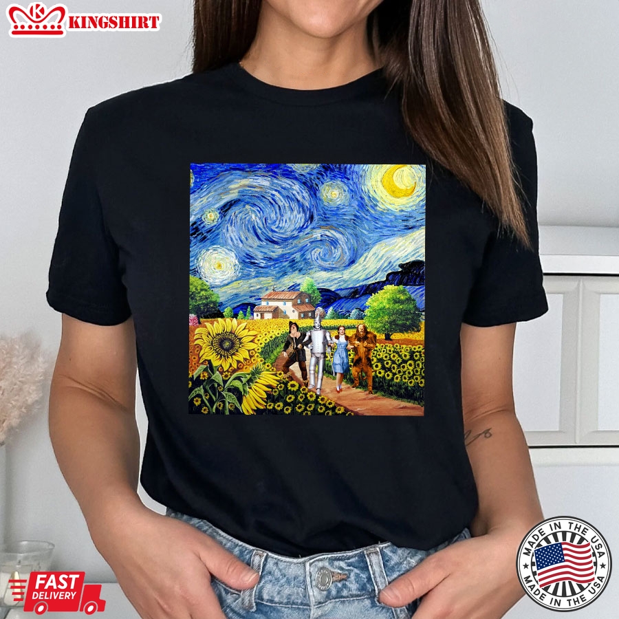 The Wizard of Oz Sunflower Garden The Starry Night T-Shirt