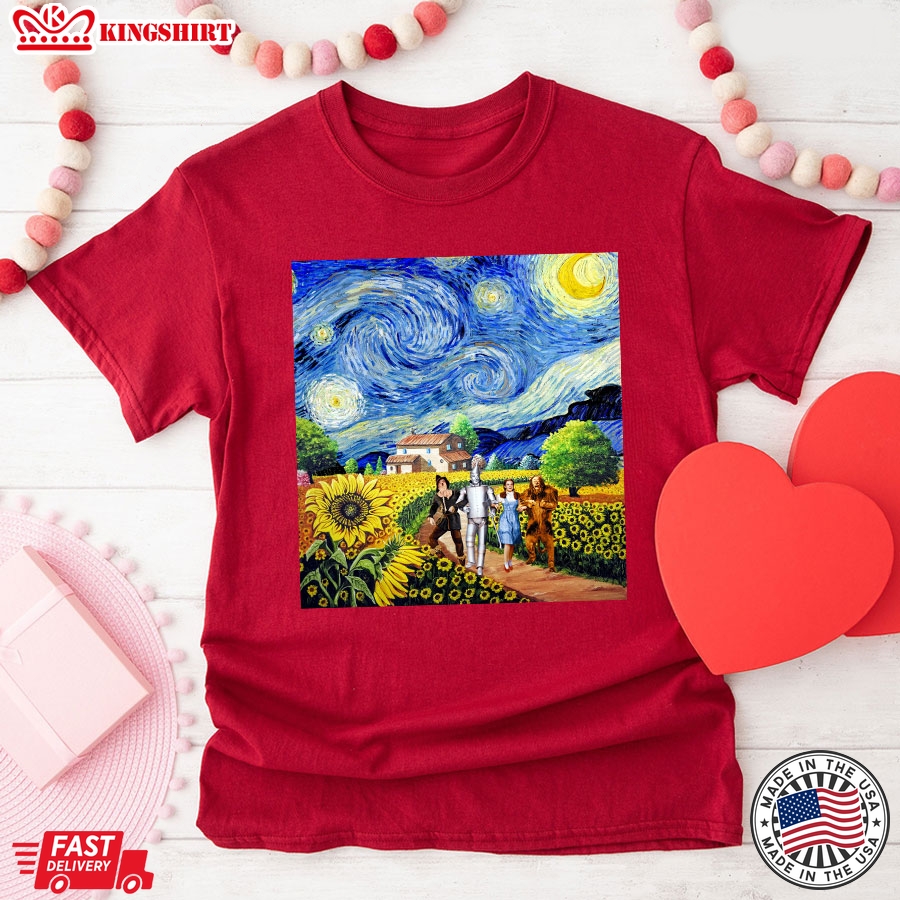 The Wizard of Oz Sunflower Garden The Starry Night T-Shirt