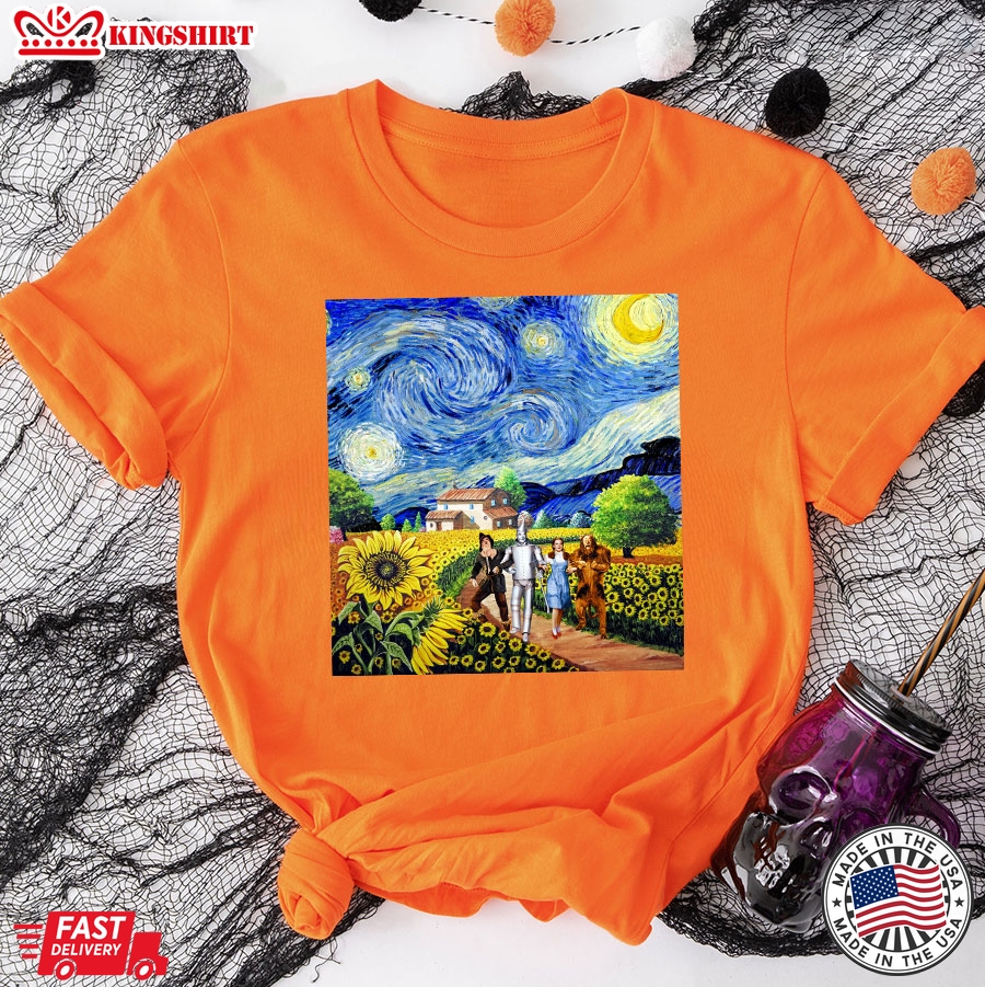 The Wizard of Oz Sunflower Garden The Starry Night T-Shirt