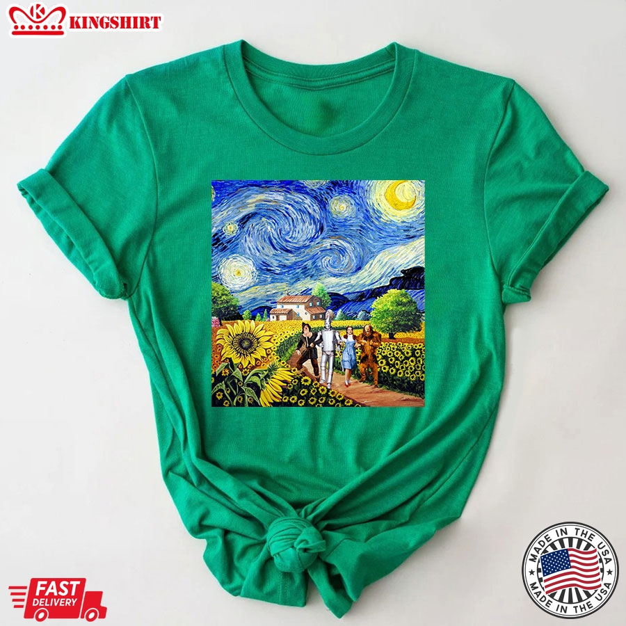 The Wizard of Oz Sunflower Garden The Starry Night T-Shirt