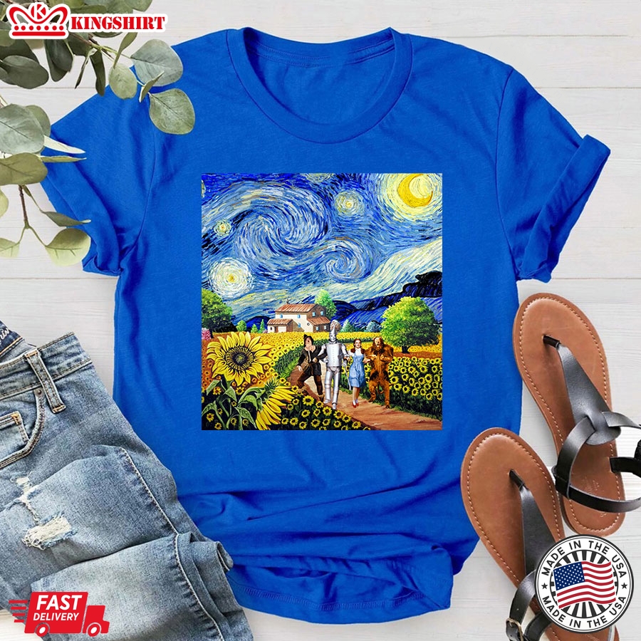 The Wizard of Oz Sunflower Garden The Starry Night T-Shirt