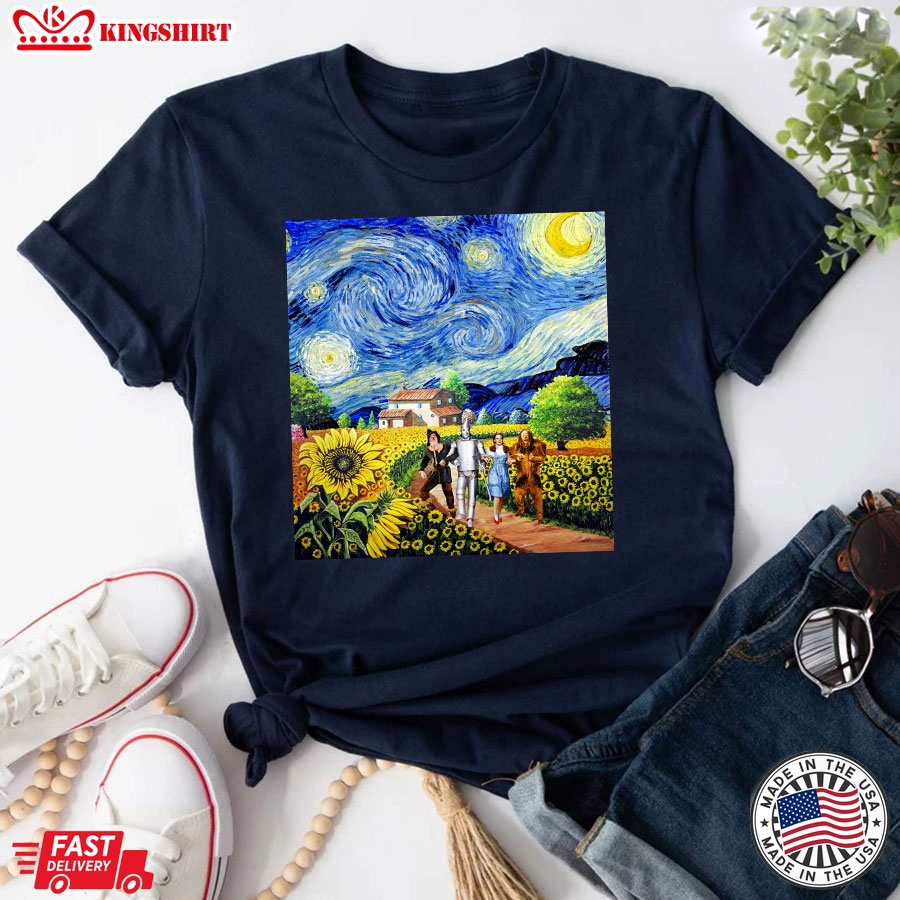 The Wizard of Oz Sunflower Garden The Starry Night T-Shirt