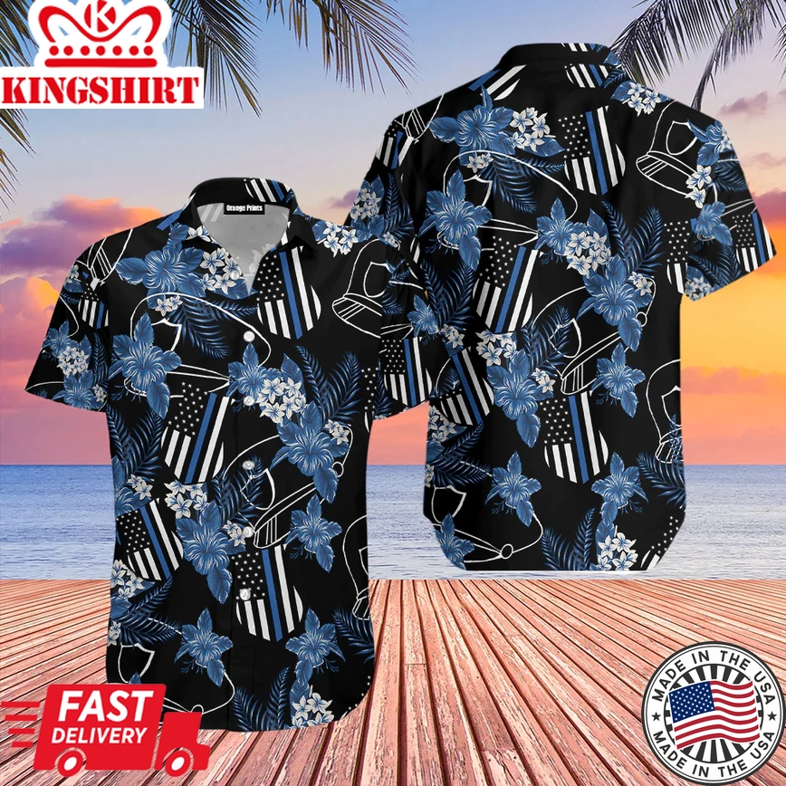 Thin Blue Line Police Trendy Hawaiian Shirt