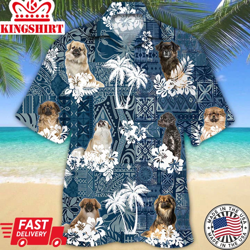 Tibetan Spaniel Trendy Hawaiian Shirt