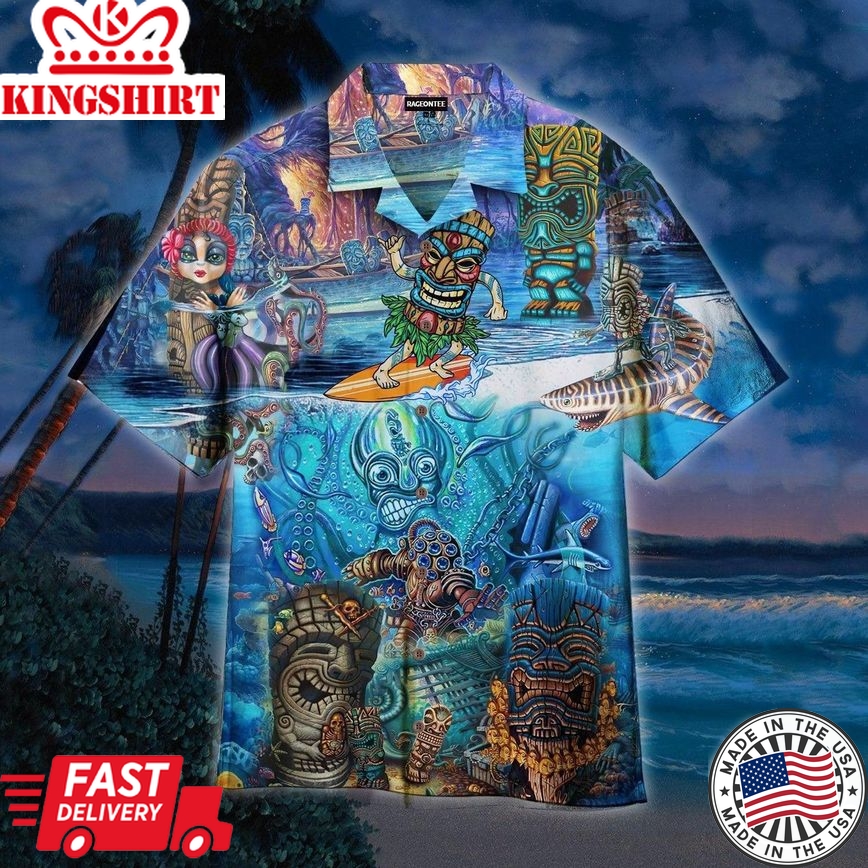 Tiki Island Trendy Hawaiian Shirt