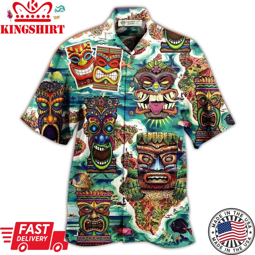 Tiki Keep Saying Aloha Tiki Hawaii Hawaiian Shirt